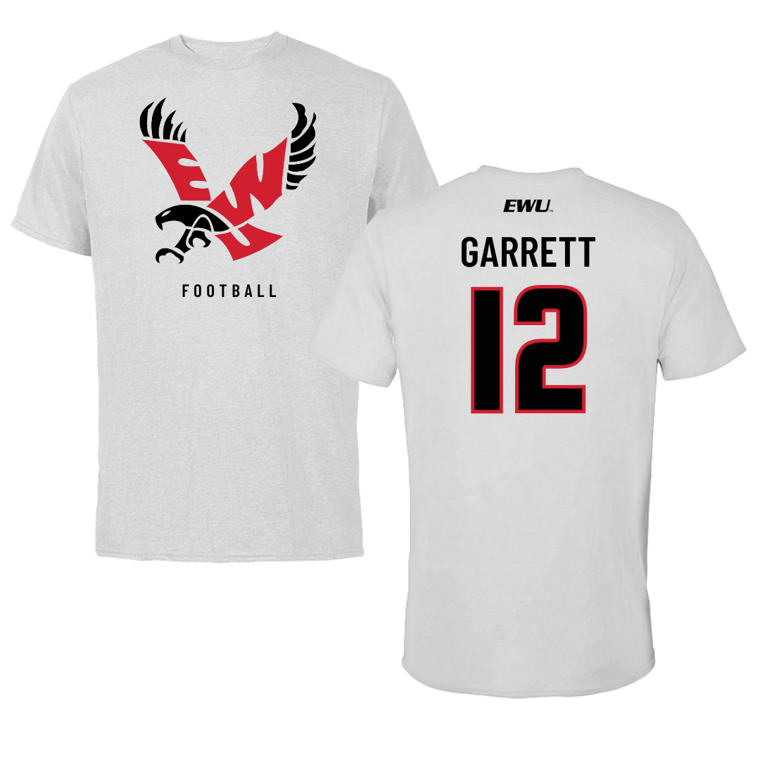 Eastern Washington University Football Light Gray Tee - #12 Wesley Garrett