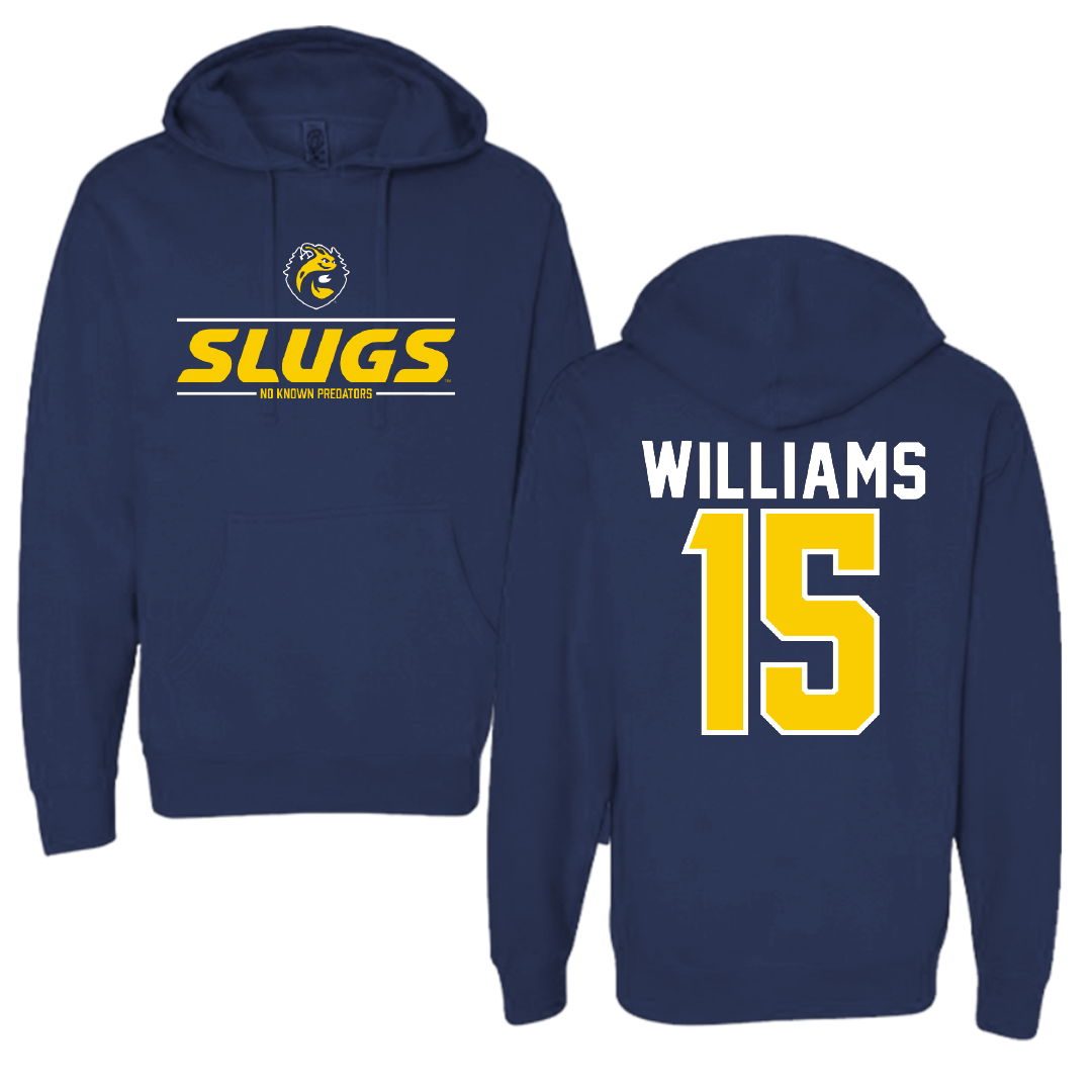 University of California-Santa Cruz Volleyball Navy General Hoodie - #15 Ryan Williams