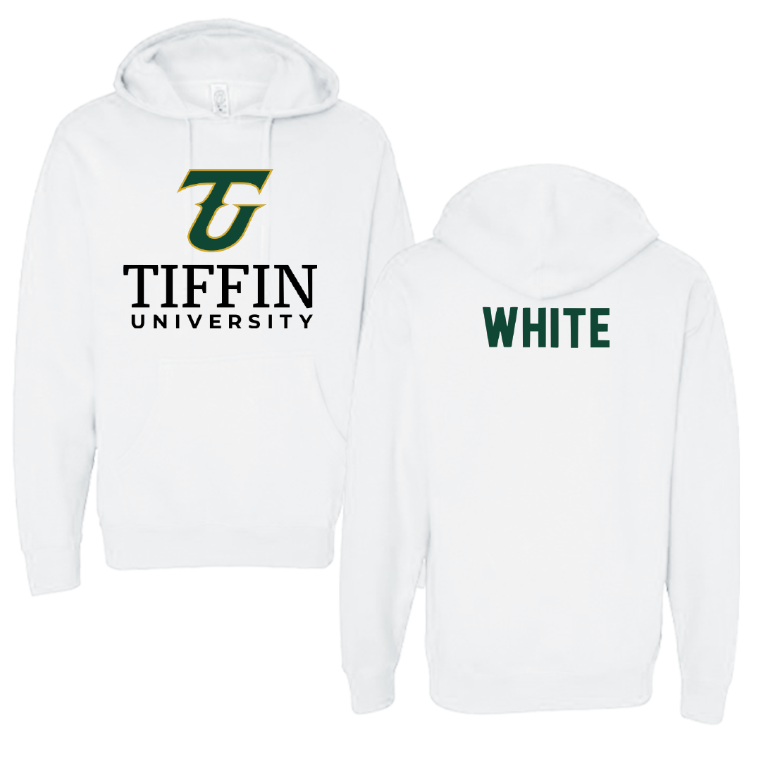 Tiffin University TF and XC White Hoodie - Jaylen White