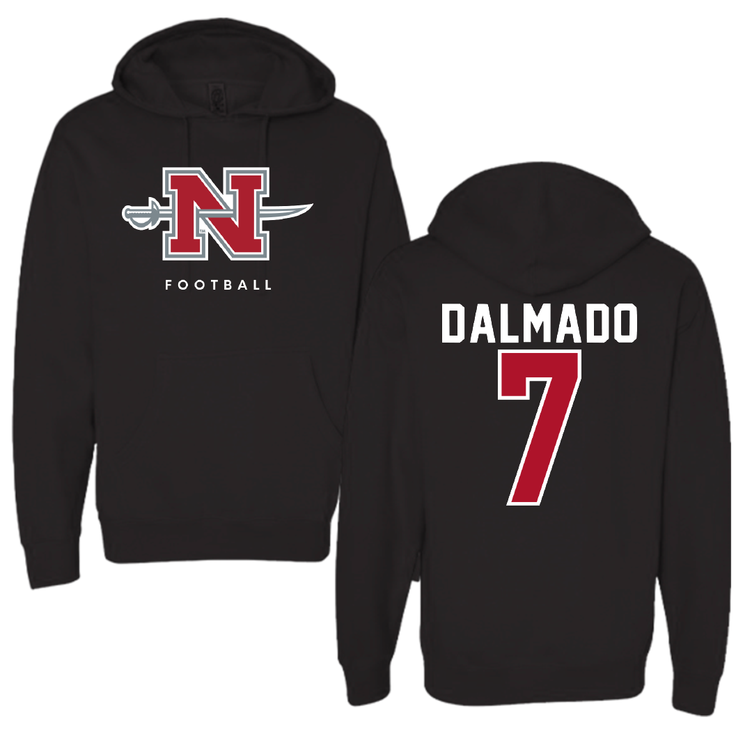 Nicholls State University Football Black Hoodie - #7 Jake Dalmado