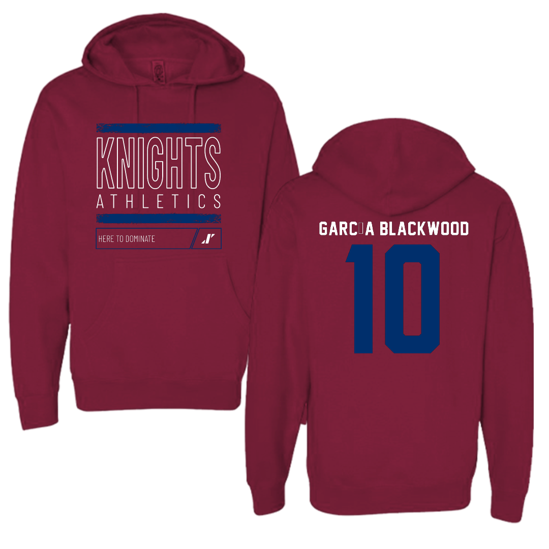 Fairleigh Dickinson University-Metropolitan Campus Basketball Maroon Dominate Hoodie - #10 Dominique García Blackwood