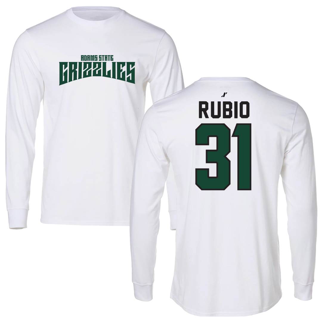Adams State University Football White Classic Performance Long Sleeve - #31 Miguel Rubio