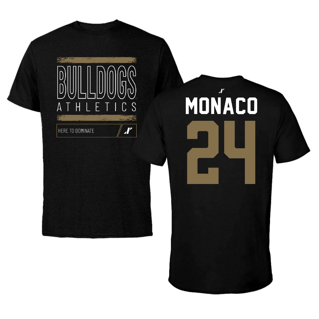 Bryant University Lacrosse Black Dominate Tee - #24 AJ Monaco