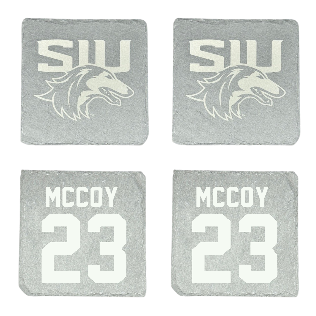Southern Illinois University at Carbondale Baseball Stone Coaster (4 Pack)  - #23 Jackson McCoy