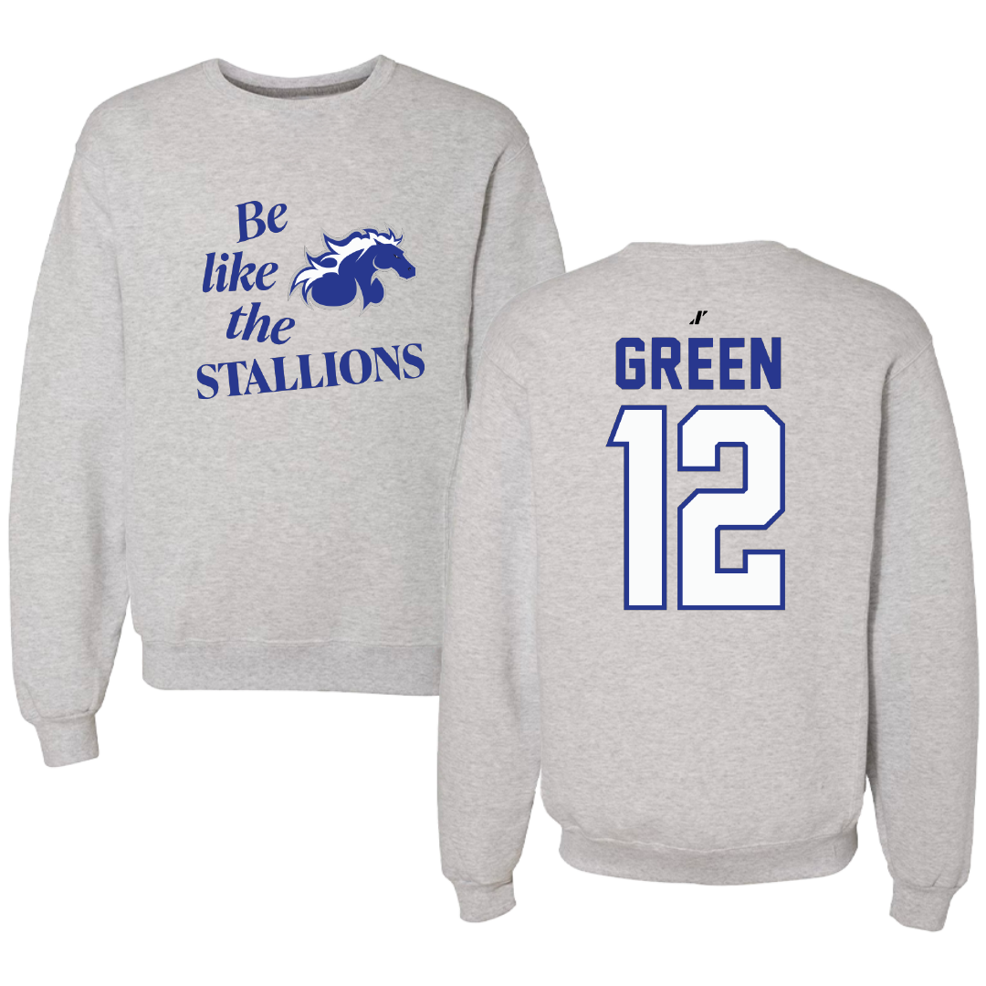 North American University Basketball Light Gray Be Like Us Crewneck - #12 Desmond Green