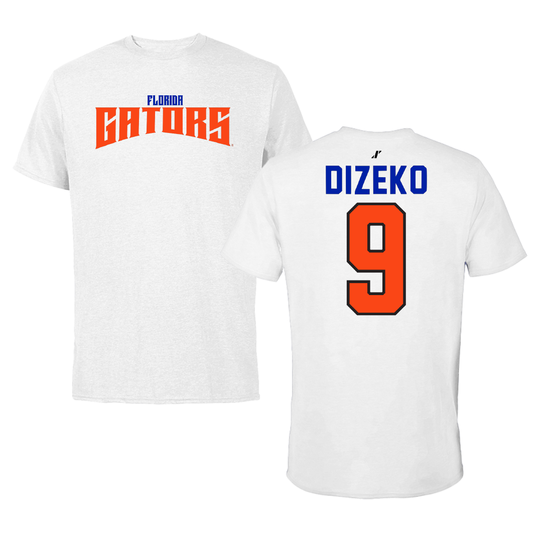 University of Florida Basketball White Classic Performance Tee - #9 Alexia Dizeko