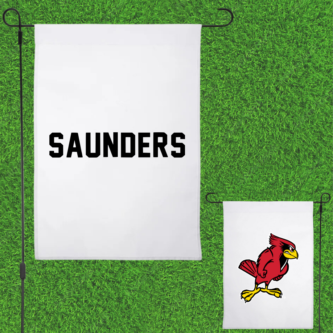 Illinois State University Track and Field White Garden Flag - Madison Saunders