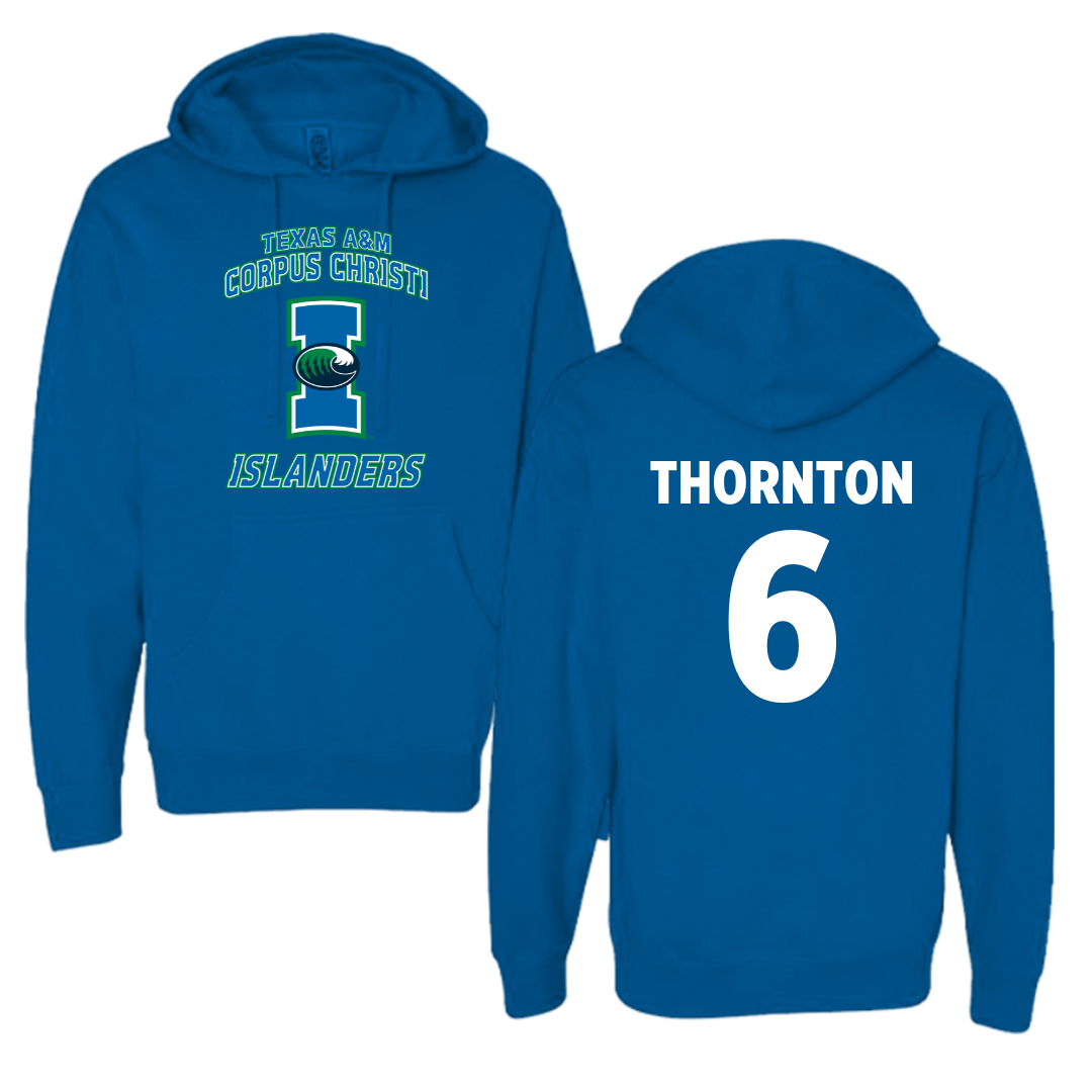 Texas A&M University-Corpus Christi Softball Blue Hoodie - #6 Mimi Thornton