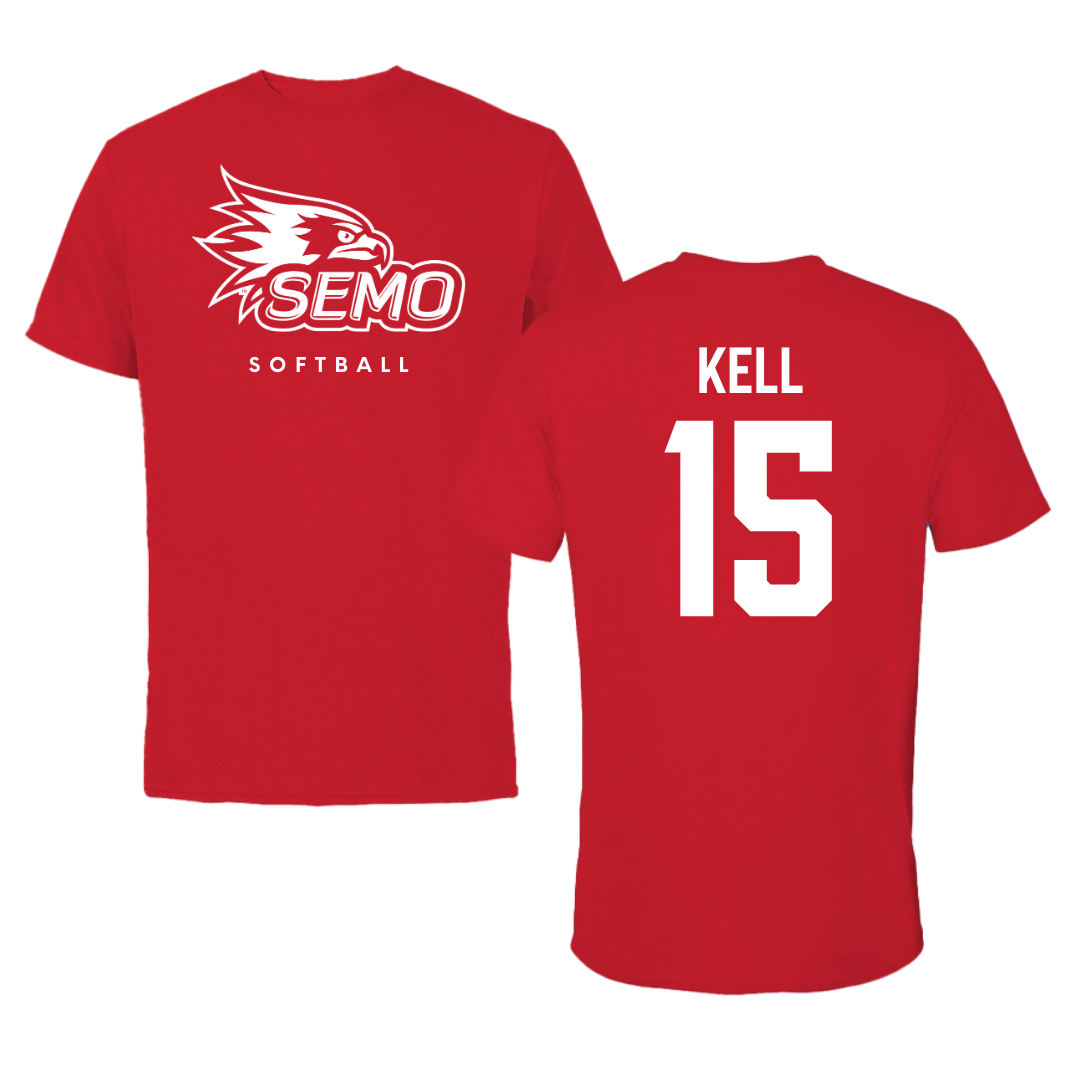 Southeast Missouri State University Softball Red Performance Tee - #15 Delaney Kell