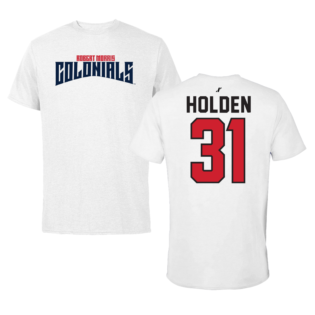 Robert Morris University Lacrosse White Classic Tee - #31 Elliot Holden