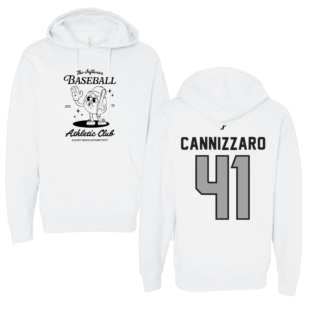 Baseball White Influxer Athletic Club Hoodie - #41 Jack Cannizzaro