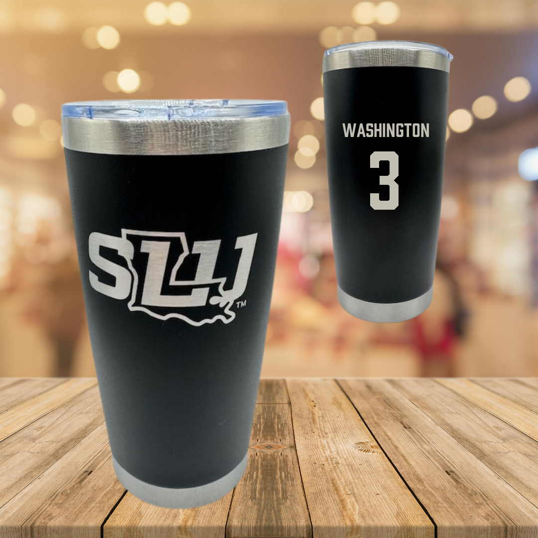 Southeastern Louisiana University Basketball Black Stainless Steel Tumbler - #3 Allasia Washington