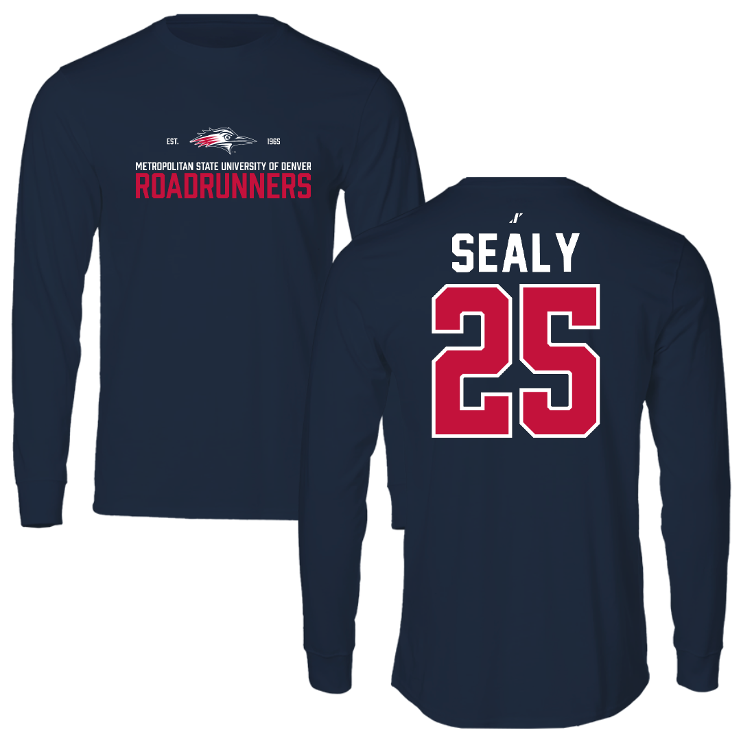Metropolitan State University of Denver Basketball Navy General Performance Long Sleeve - #25 Brianna Sealy