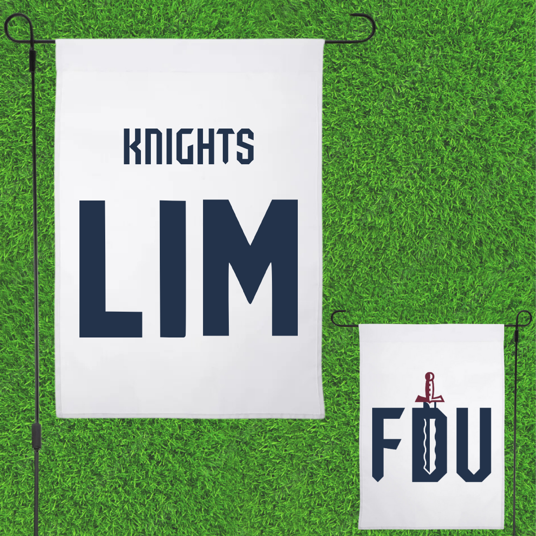 Fairleigh Dickinson University-Metropolitan Campus Tennis White Garden Flag - Anastasia Lim