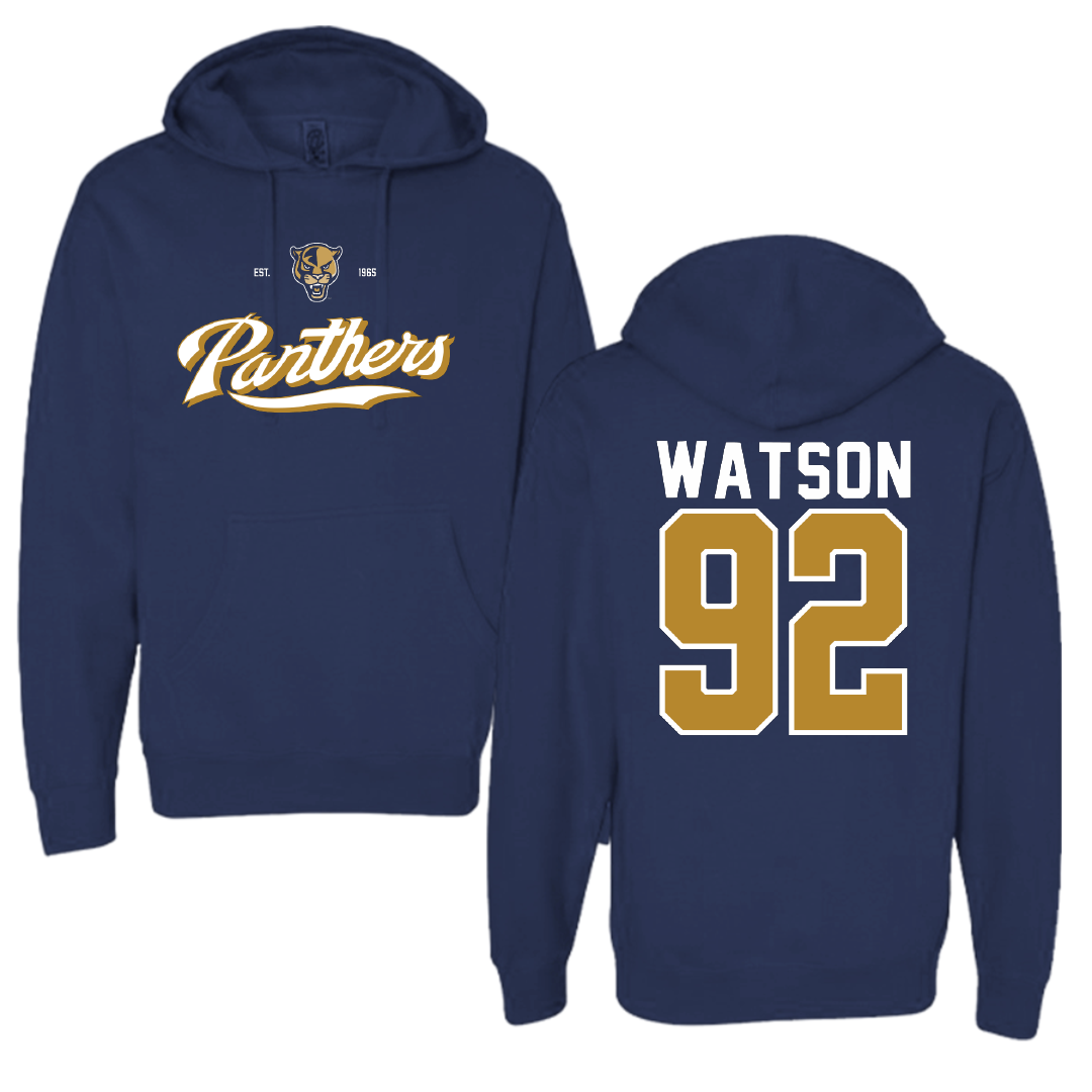 Florida International University Football Navy General Hoodie - #92 Nicholas Watson