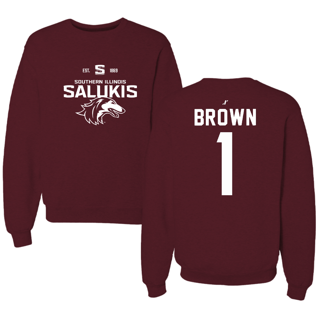 Southern Illinois University at Carbondale Basketball Maroon General Crewneck - #1 Tyranny Brown