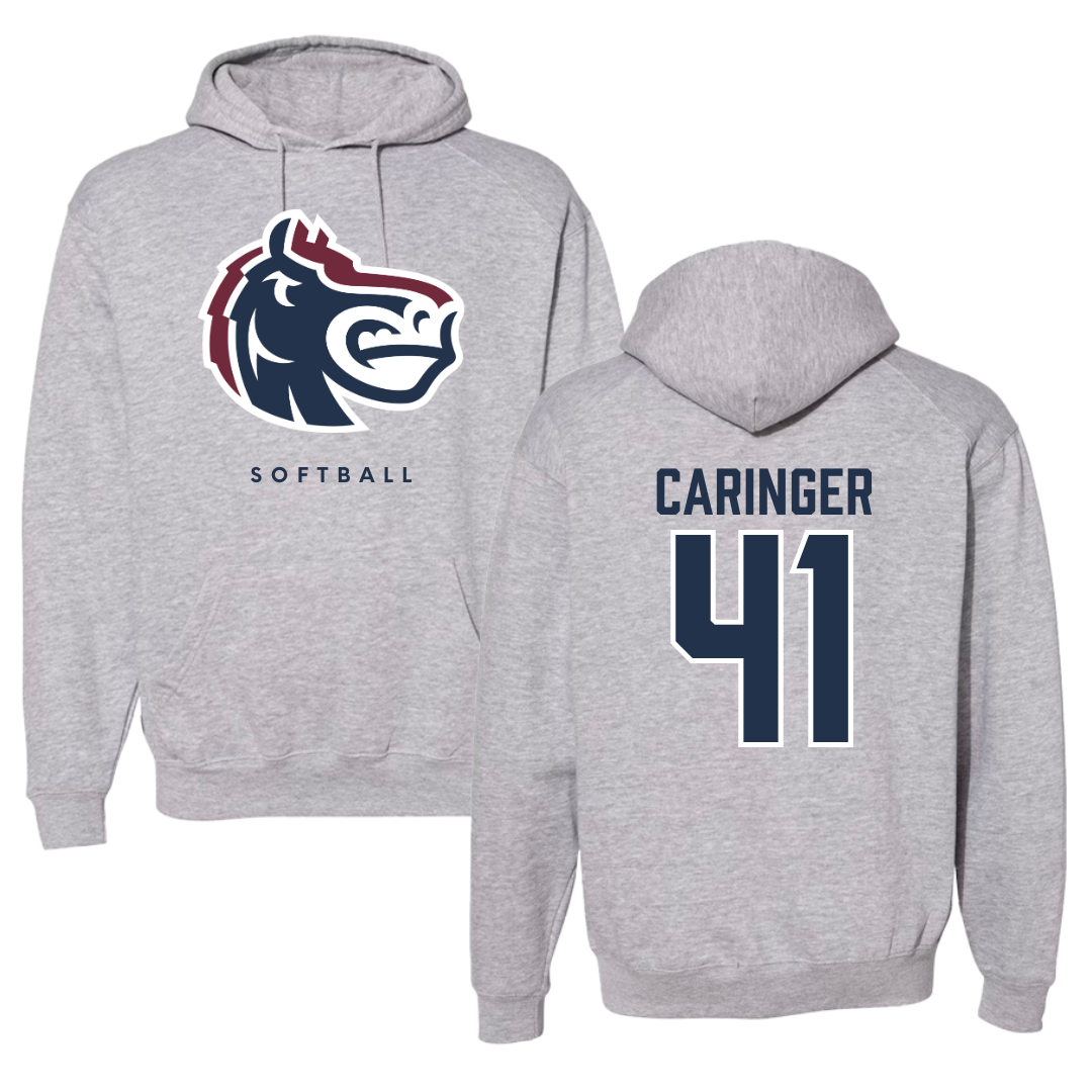 Fairleigh Dickinson University-Metropolitan Campus Softball Gray Hoodie - #41 Finley Caringer