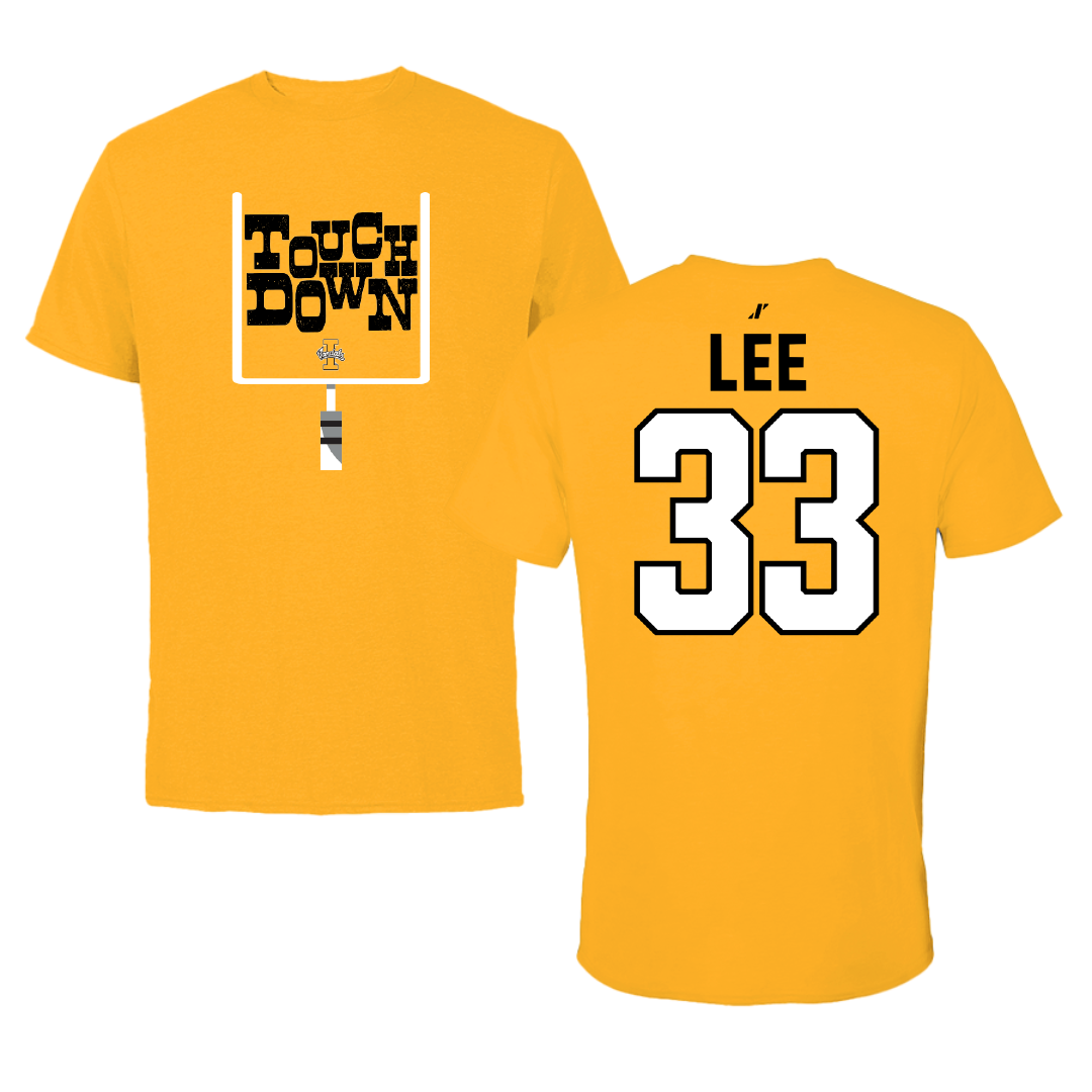 University of Idaho Football Gold Touchdown Tee - #33 Julian Lee
