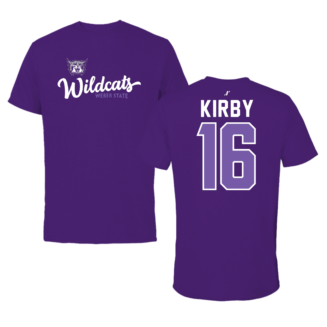 Weber State University Soccer Purple General Tee - #16 Grace Kirby
