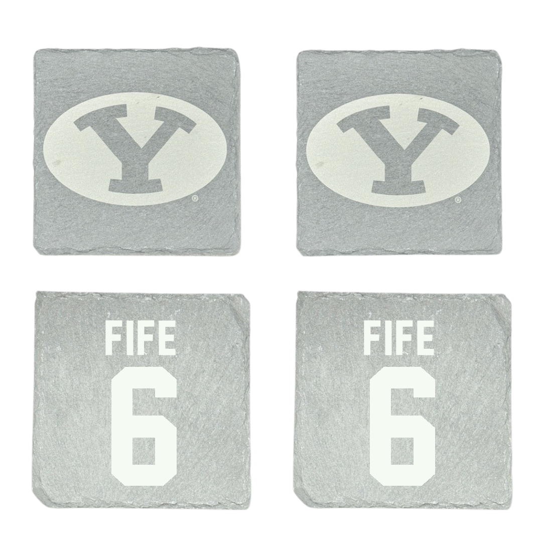 Brigham Young University Volleyball Stone Coaster (4 Pack)  - #6 Jackson Fife