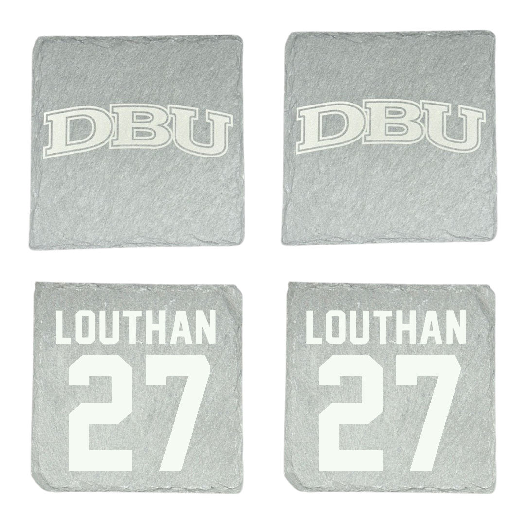 Dallas Baptist University Soccer Stone Coaster (4 Pack)  - #27 Anne Louthan