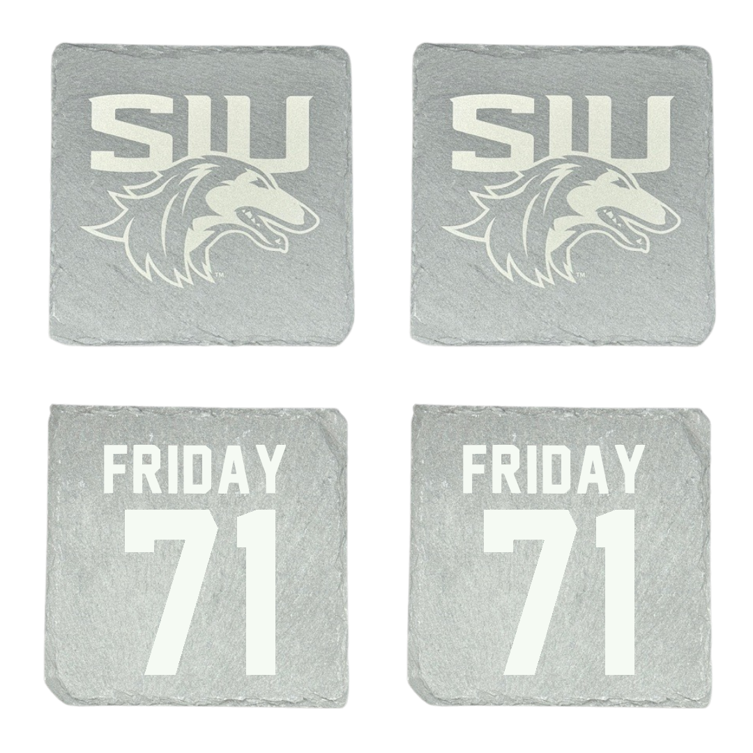 Southern Illinois University at Carbondale Football Stone Coaster (4 Pack)  - #71 Ostyn Friday