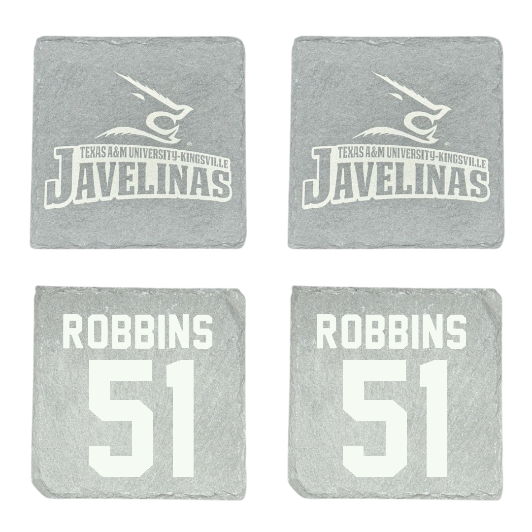 Texas A&M University-Kingsville Football Stone Coaster (4 Pack)  - #51 Tre Robbins