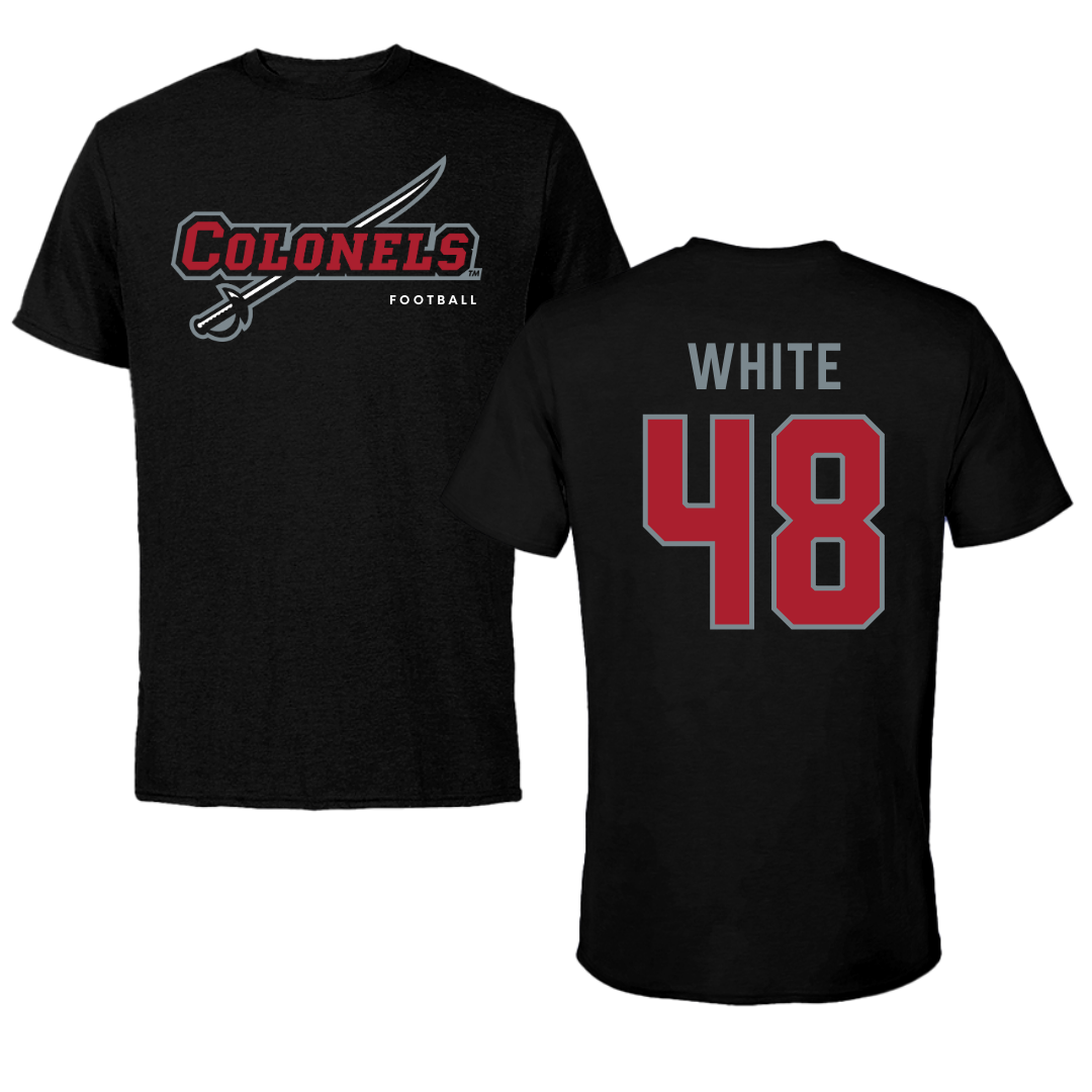 Nicholls State University Football Black Performance Tee - #48 Scott White