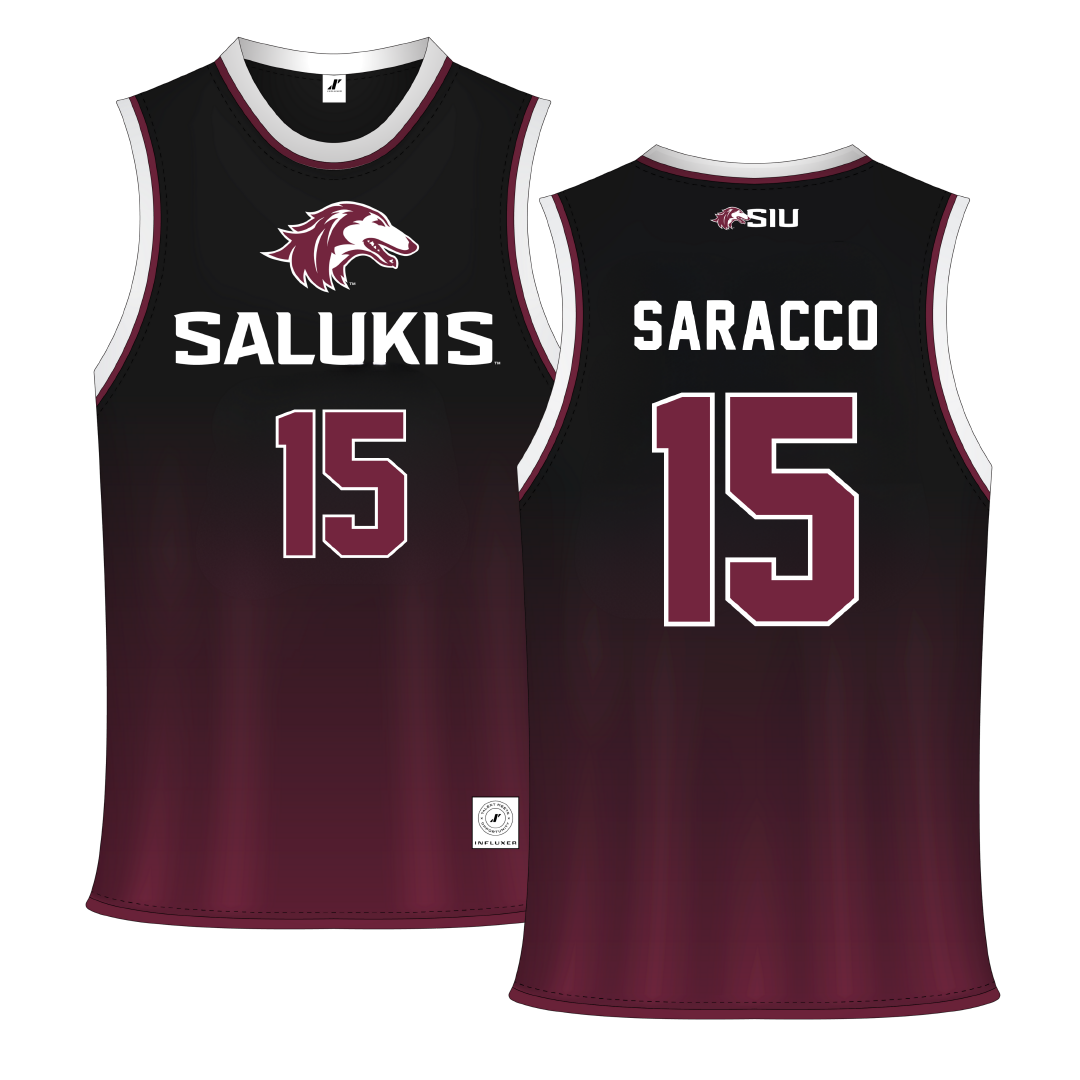 Southern Illinois University at Carbondale Maroon Basketball Jersey - #15 Madisyn Saracco