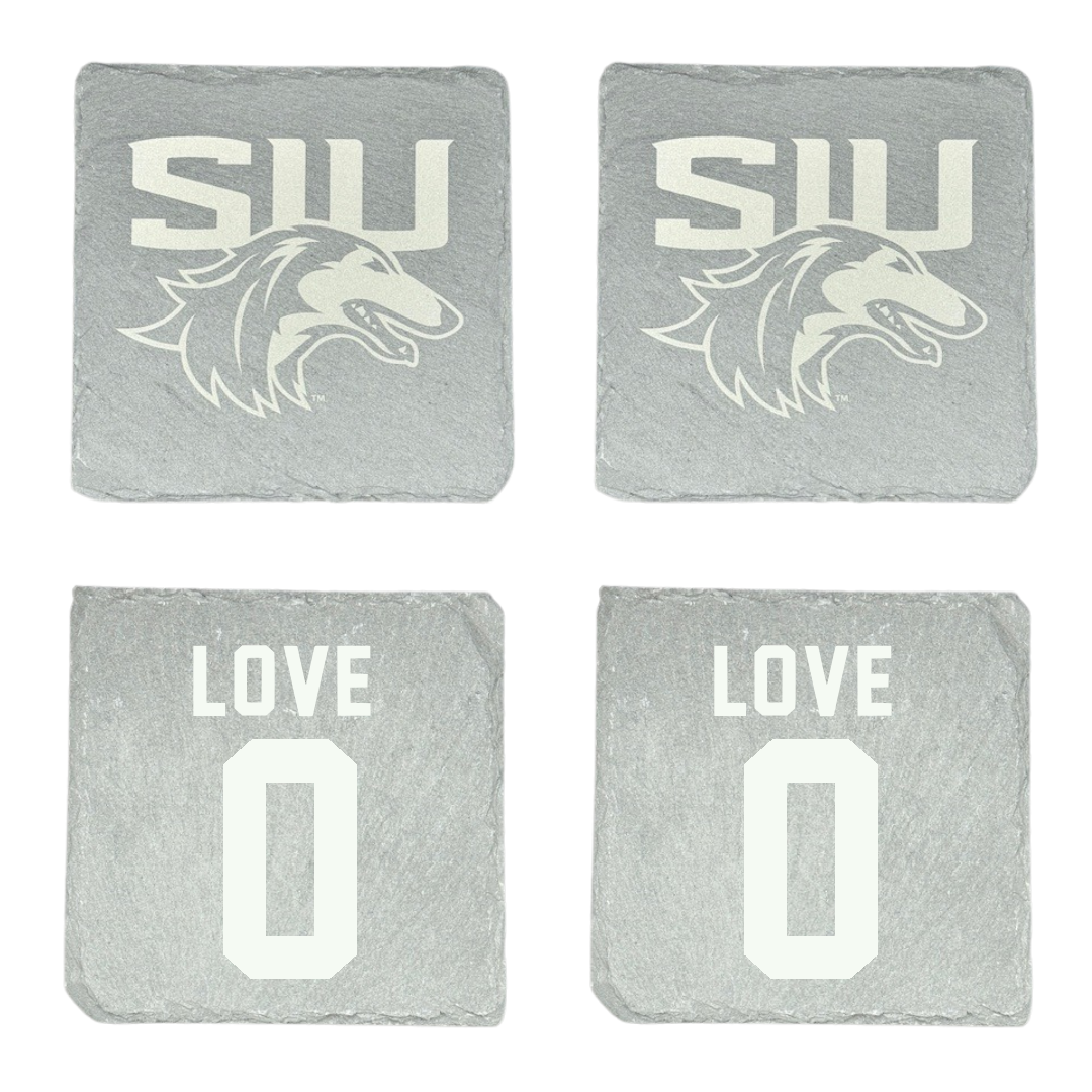 Southern Illinois University at Carbondale Basketball Stone Coaster (4 Pack)  - #0 Quierra Love