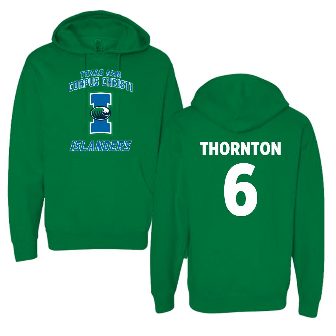 Texas A&M University-Corpus Christi Softball Green Hoodie - #6 Mimi Thornton
