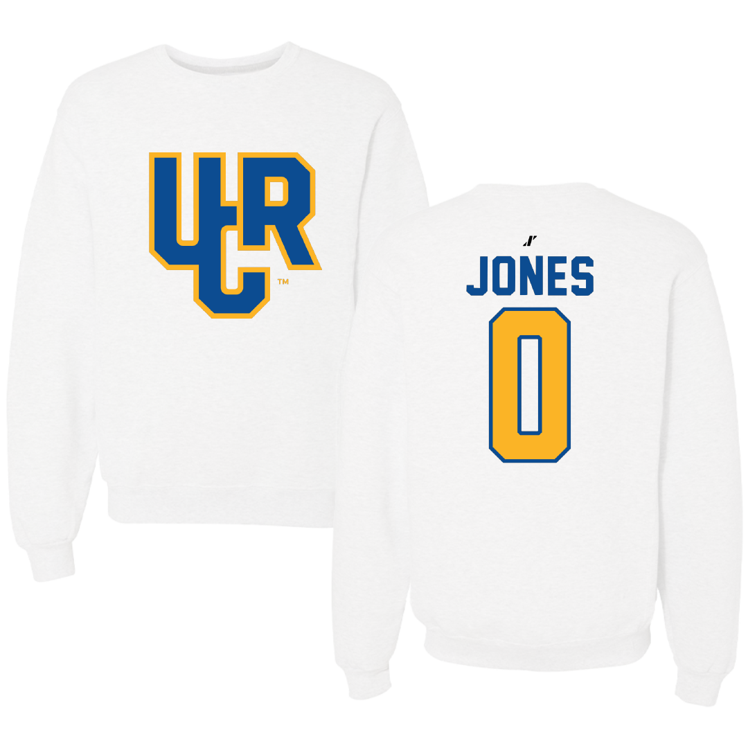 University of California-Riverside Basketball White Crewneck - #0 Tyler Jones