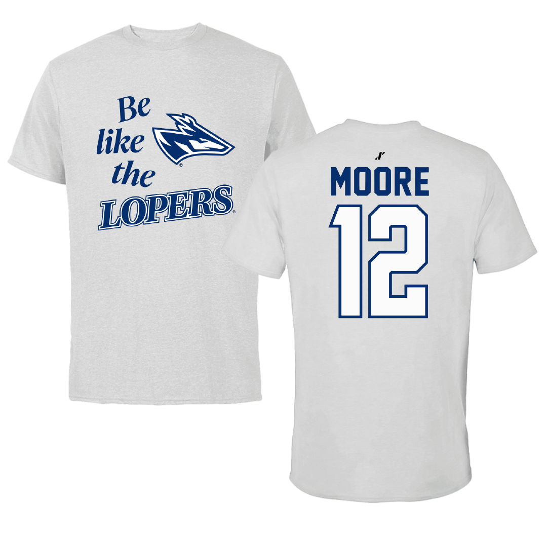 University of Nebraska at Kearney Basketball Light Gray Be Like Us Tee - #12 Samantha Moore