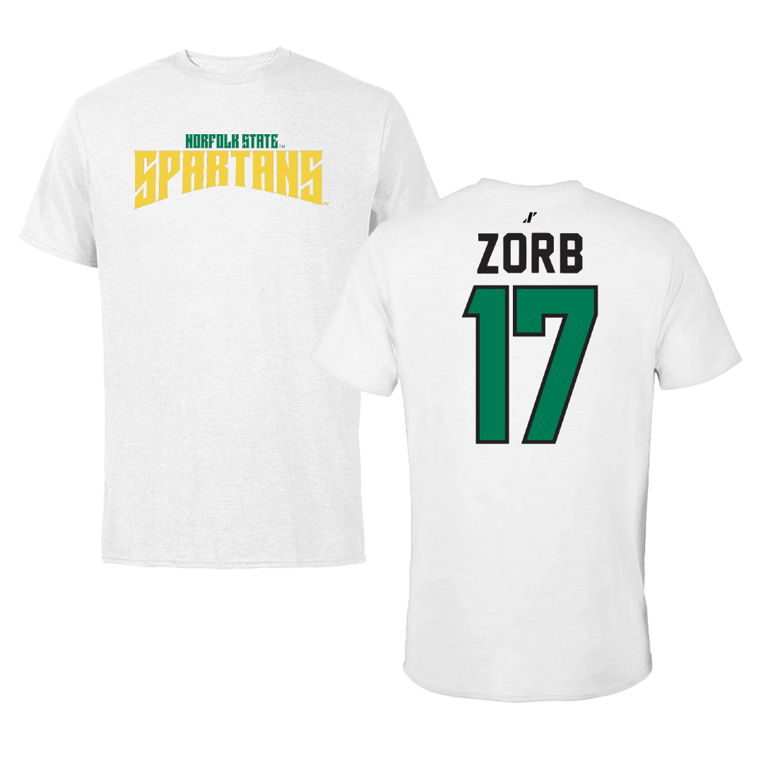 Norfolk State University Softball White Classic Tee - #17 Lisa Zorb