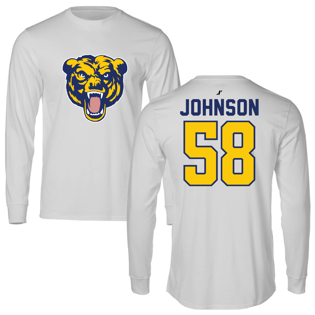 Carolina University Baseball Light Gray Performance Long Sleeve - #58 Brandon Johnson