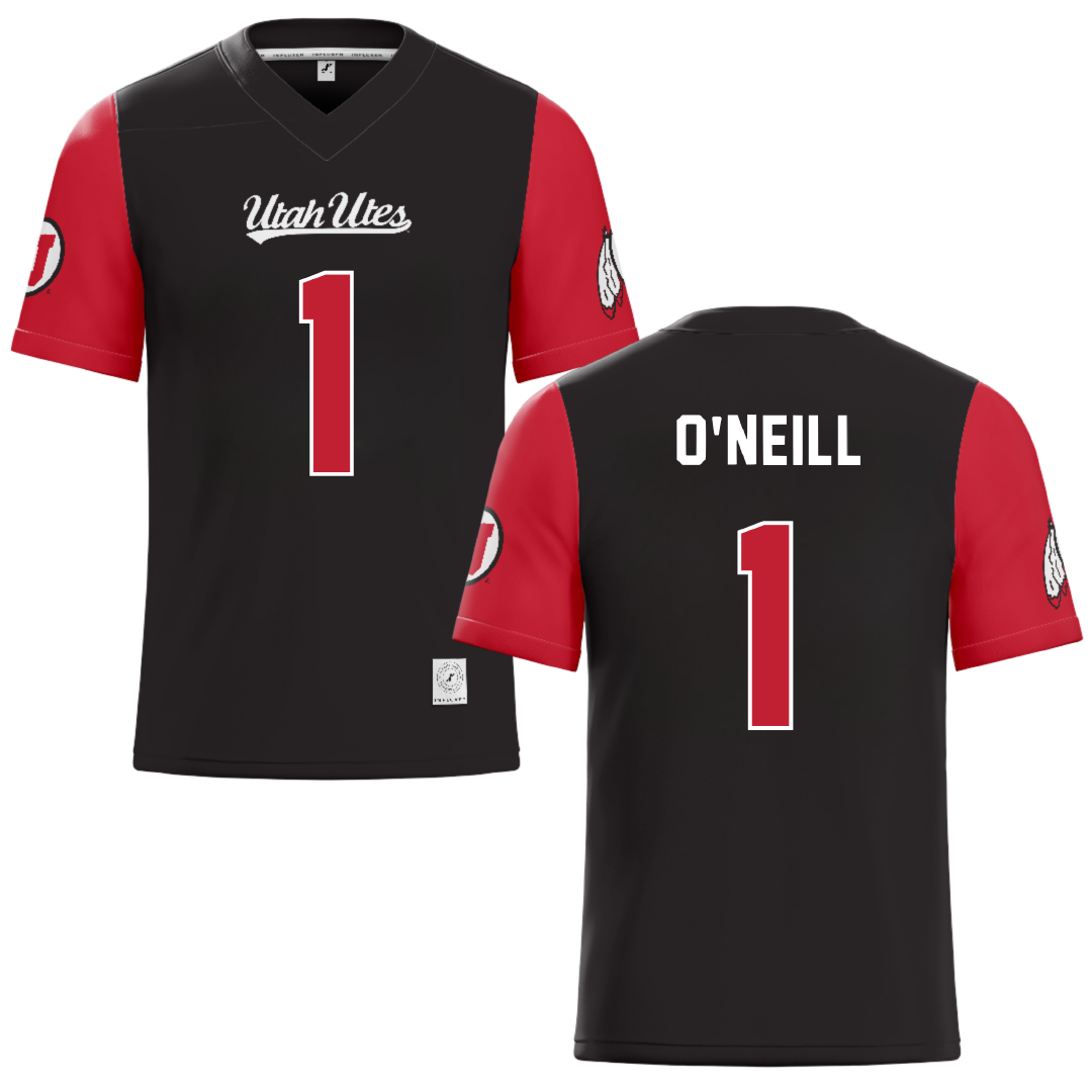 University of Utah Black Lacrosse Jersey - #1 Conor O'Neill