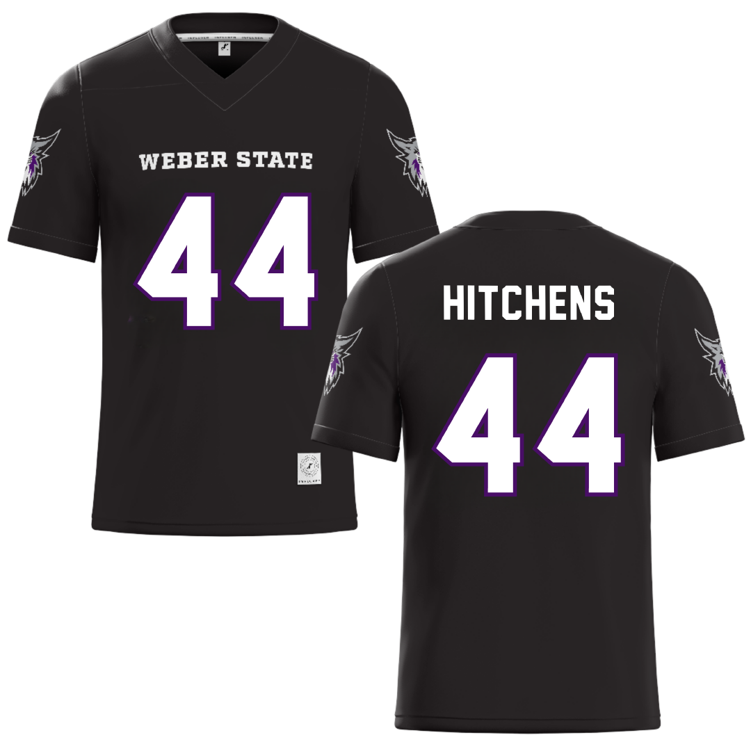 Weber State University Black Football Jersey - #44 Mayson Hitchens
