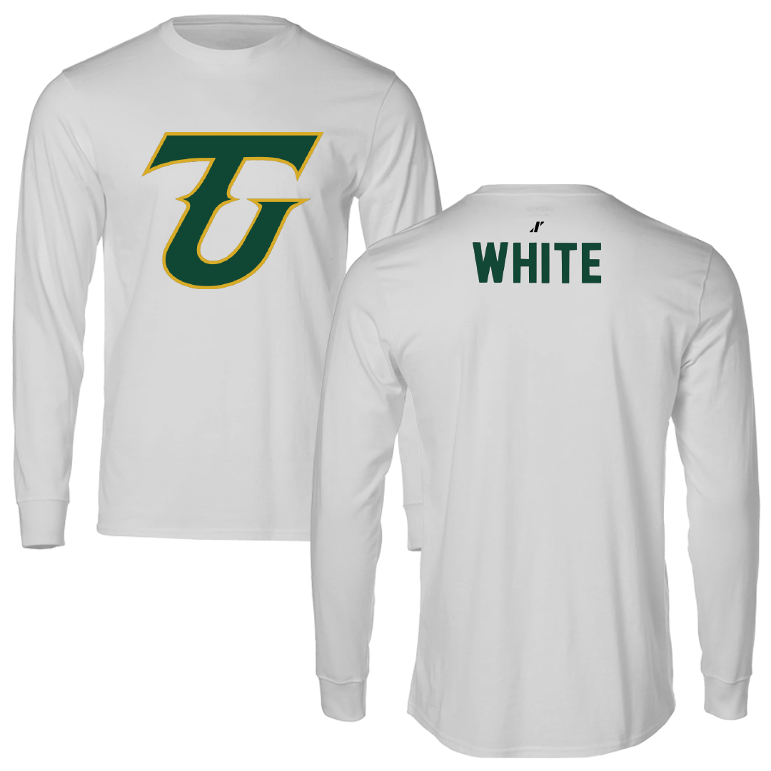 Tiffin University TF and XC Light Gray Performance Long Sleeve - Jaylen White