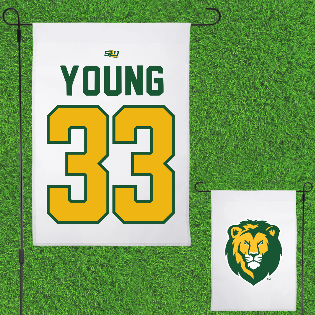 Southeastern Louisiana University Volleyball White Garden Flag - #33 Carissa Young