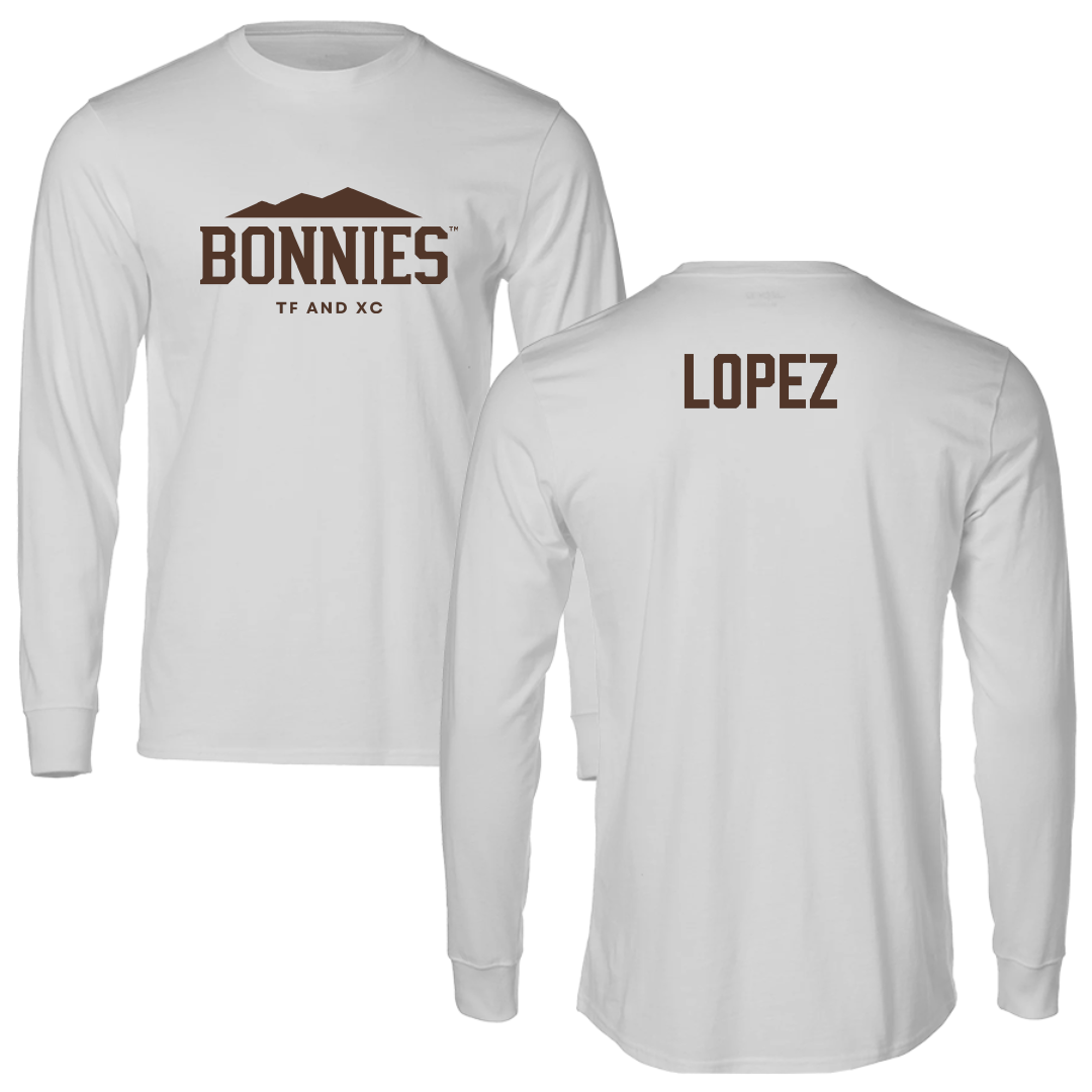 St. Bonaventure University TF and XC Light Gray Performance Long Sleeve - Joshua Lopez
