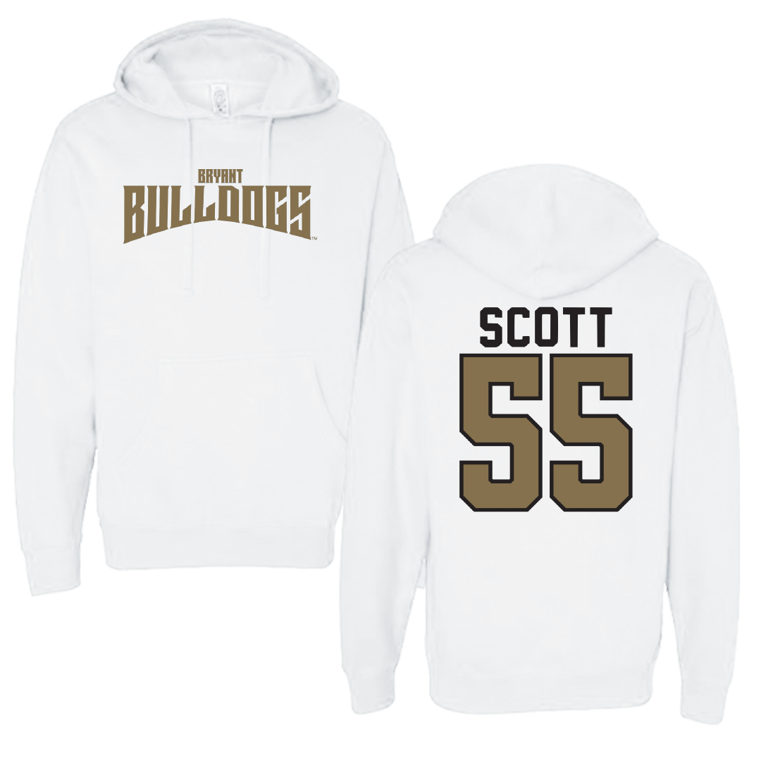 Bryant University Basketball White Classic Hoodie - #55 Nia Scott