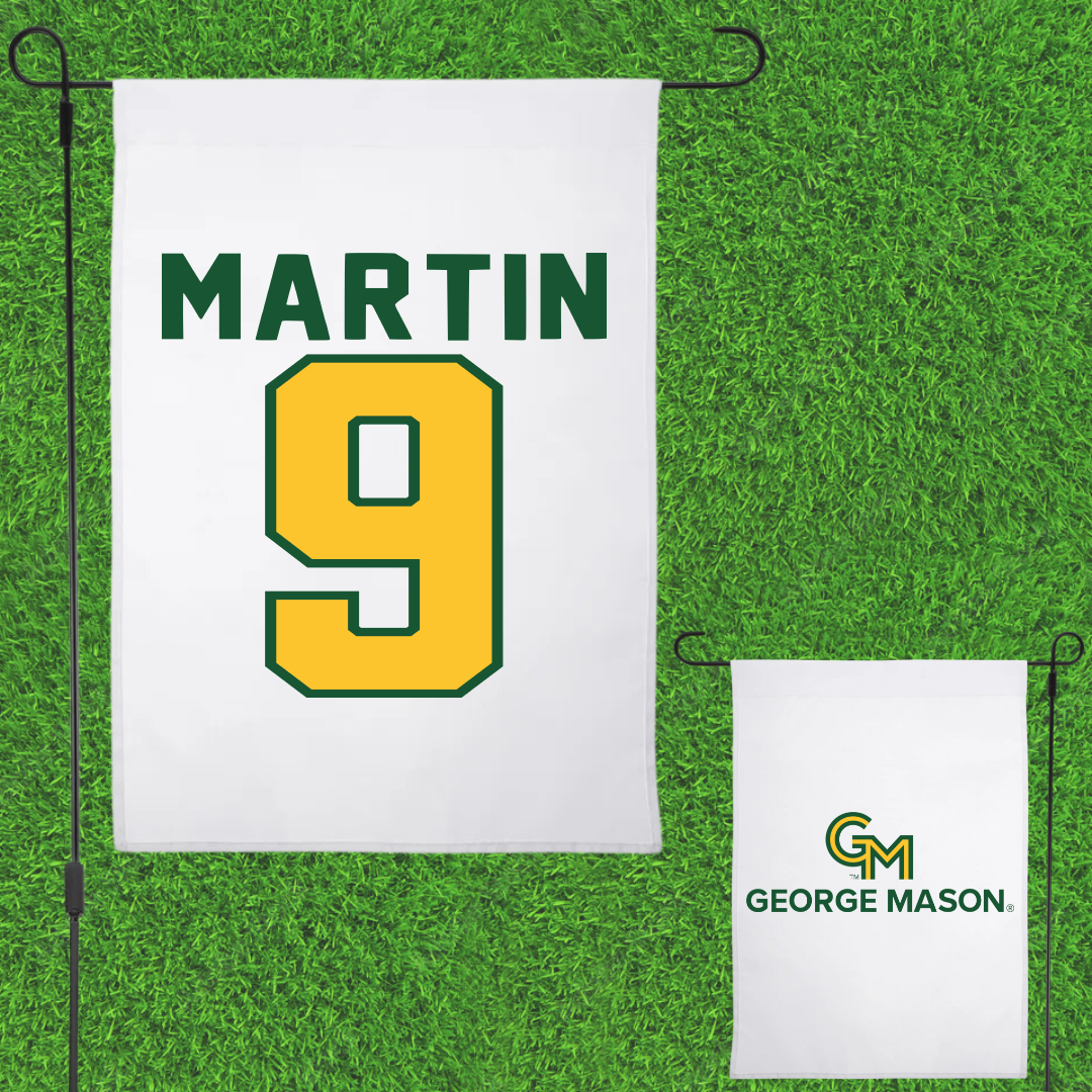 George Mason University Soccer White Garden Flag - #9 Mia Martin