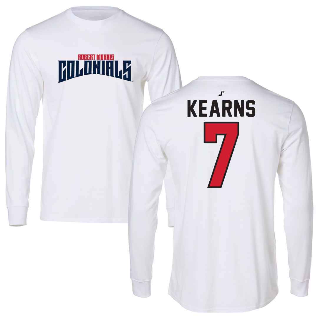 Robert Morris University Soccer White Classic Performance Long Sleeve - #7 Malia Kearns