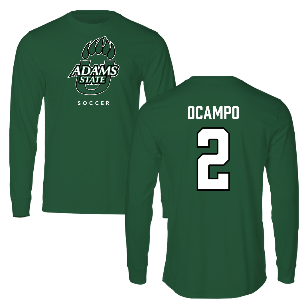 Adams State University Soccer Green Performance Long Sleeve - #2 Lauren Ocampo