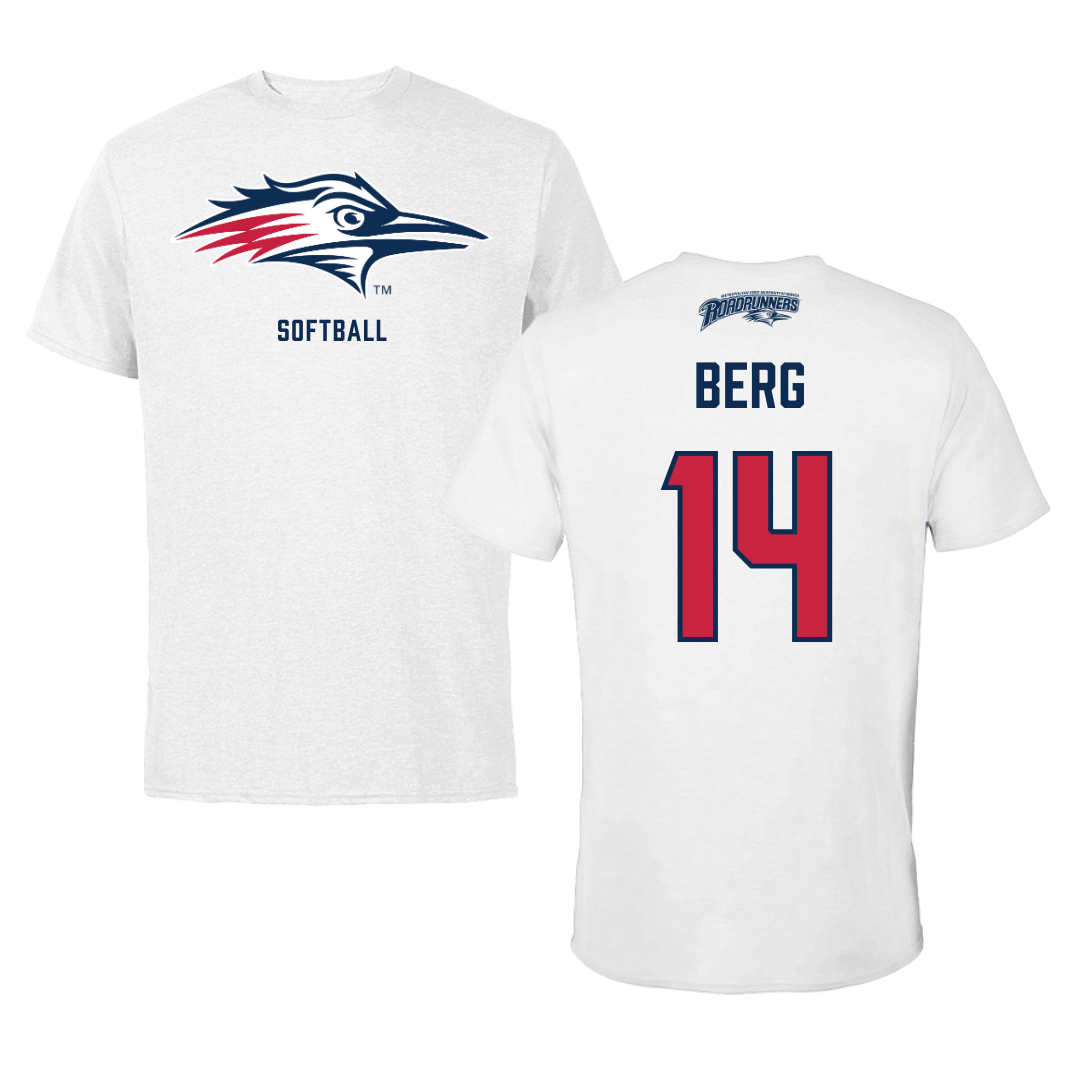 Metropolitan State University of Denver Softball White Performance Tee - #14 Miki Berg