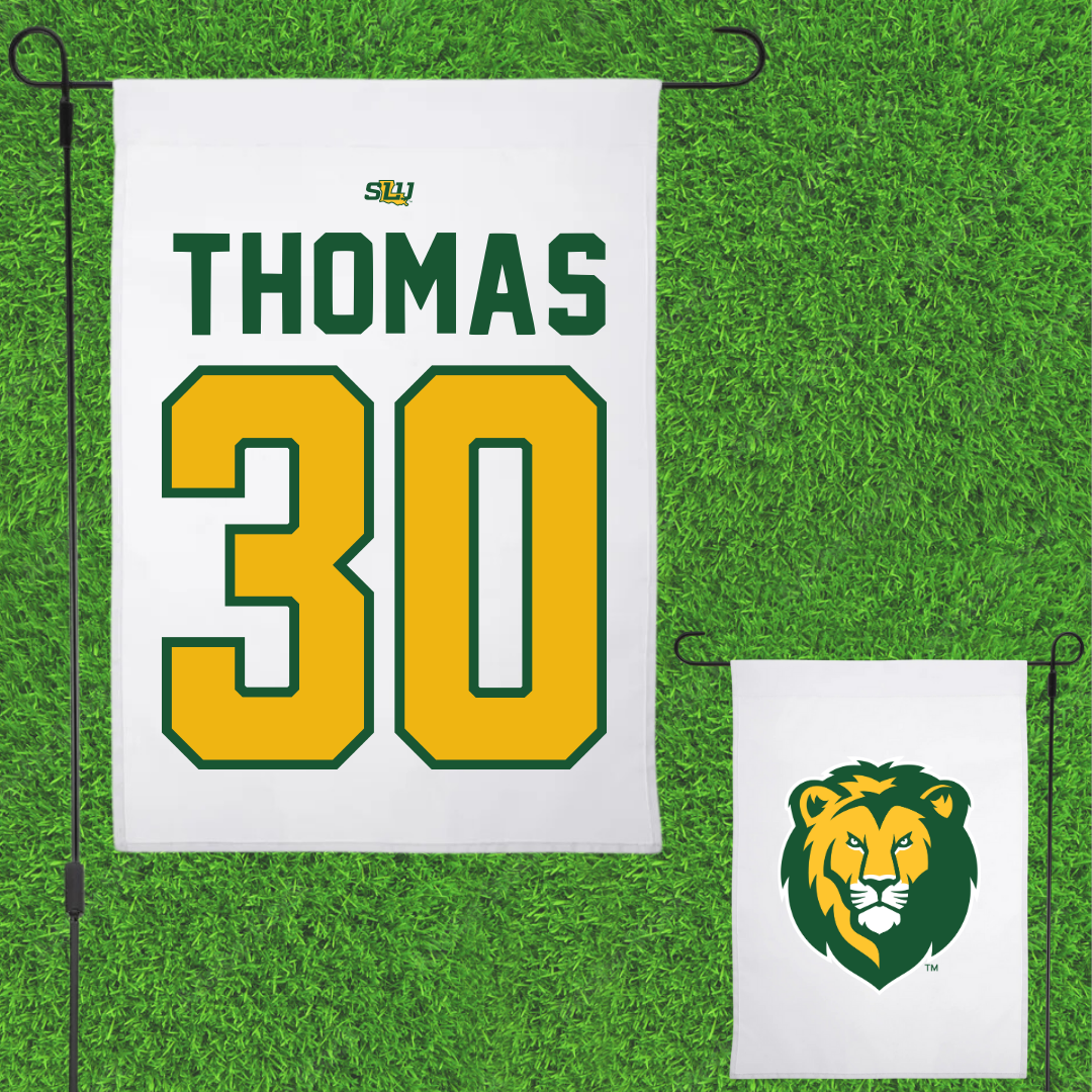 Southeastern Louisiana University Baseball White Garden Flag - #30 Shea Thomas