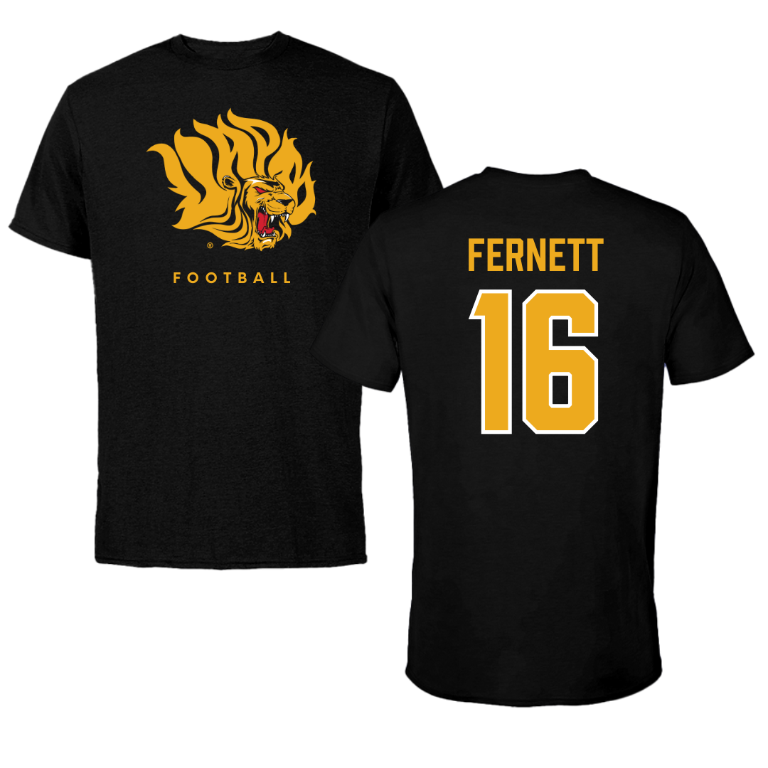 University of Arkansas-Pine Bluff Football Black Performance Tee - #16 Allen Fernett