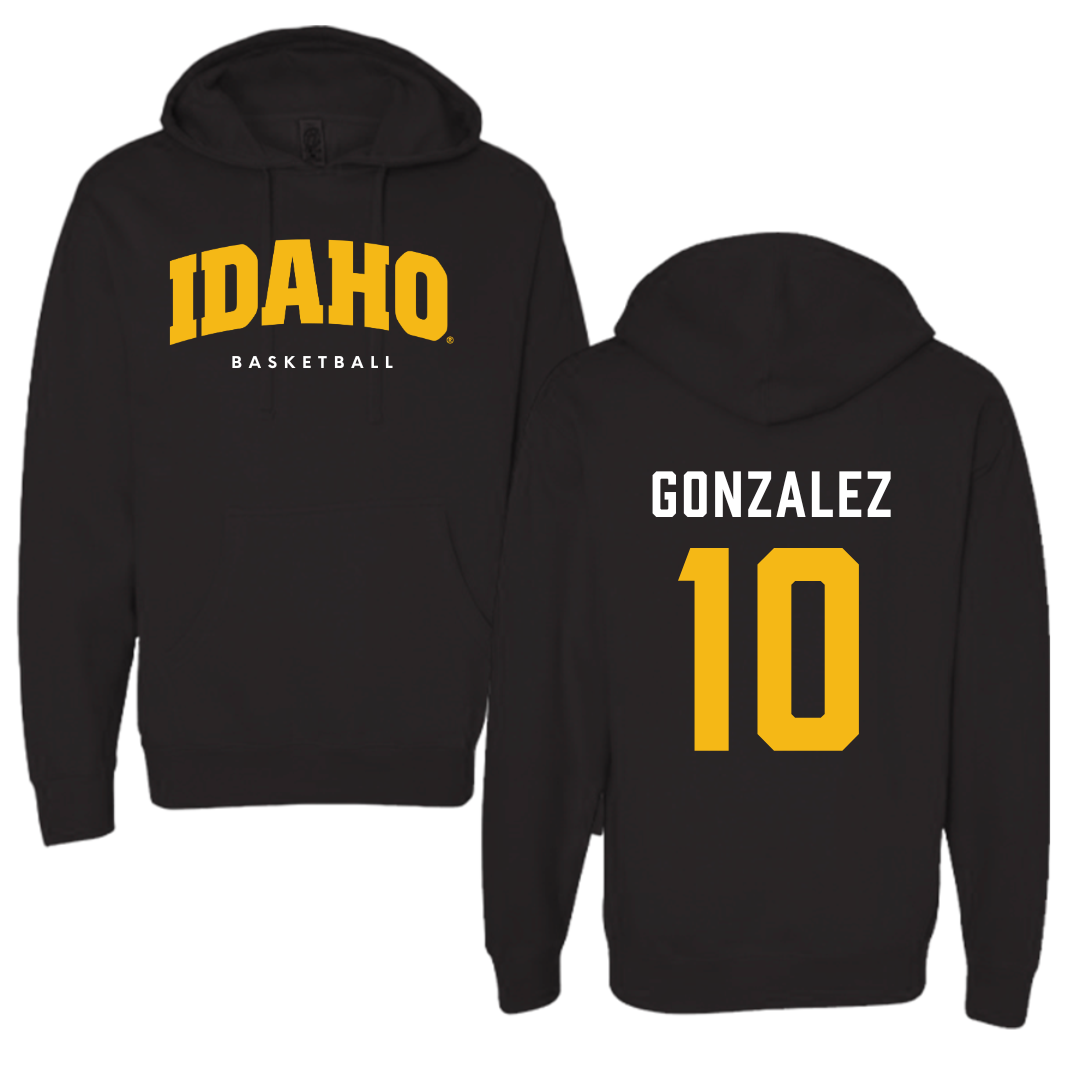 University of Idaho Basketball Black Idaho Hoodie - #10 Kristian Gonzalez