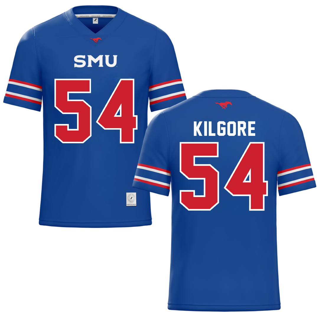 Southern Methodist University Blue Football Jersey - #54 Alex Kilgore