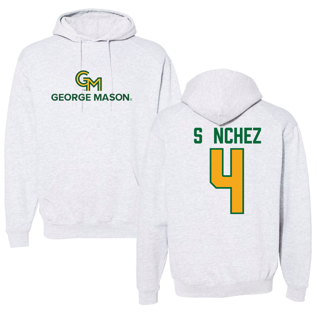 George Mason University Soccer Gray Hoodie - #4 Javi Sánchez